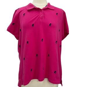 DISNEYLAND Pink Mickey Mouse Embroidered Polo SZ 1X